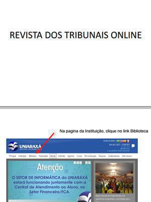  Tutorial – Revista dos Tribunais Online
