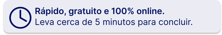 Informações sobre o teste: Rápido, gratuito e 100% online